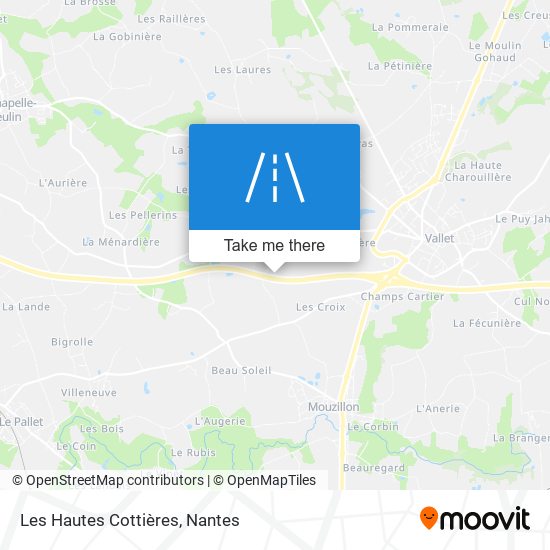 Les Hautes Cottières map