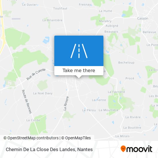 Mapa Chemin De La Close Des Landes