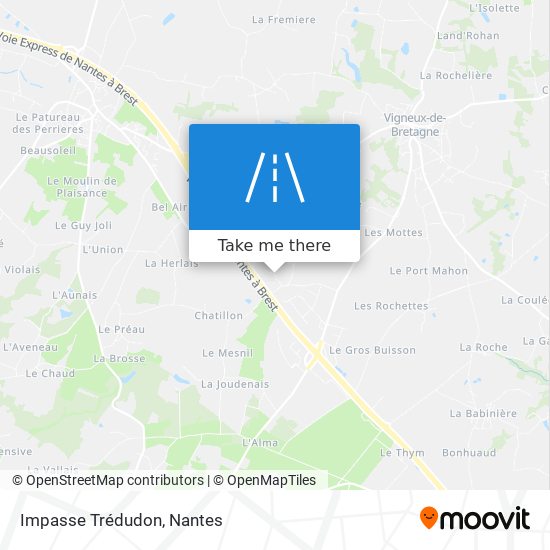 Impasse Trédudon map