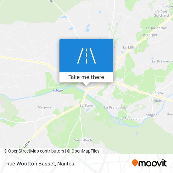 Mapa Rue Wootton Basset