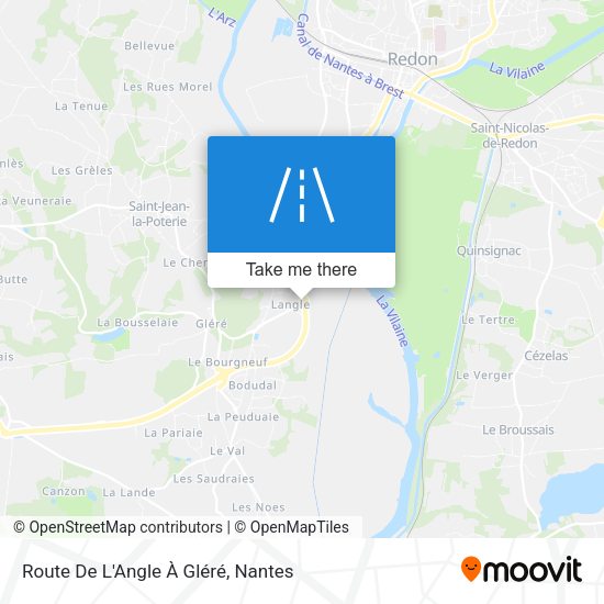 Route De L'Angle À Gléré map