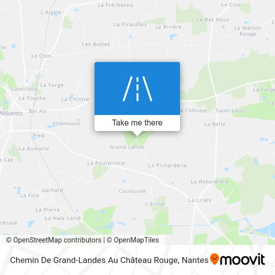 Chemin De Grand-Landes Au Château Rouge map