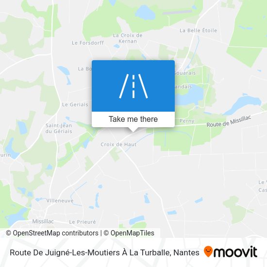 Route De Juigné-Les-Moutiers À La Turballe map