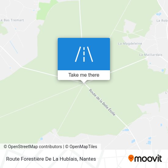 Route Forestière De La Hublais map