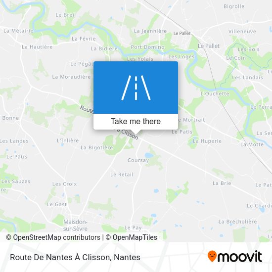 Route De Nantes À Clisson map