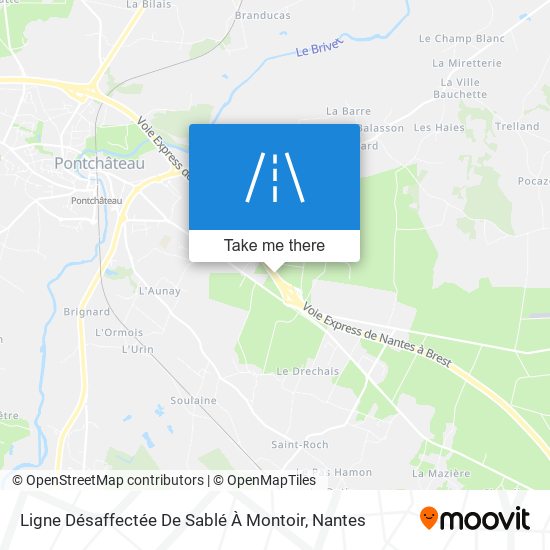 Mapa Ligne Désaffectée De Sablé À Montoir