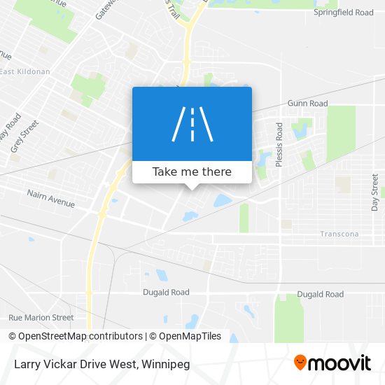 Larry Vickar Drive West map