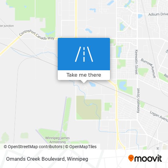 Omands Creek Boulevard map
