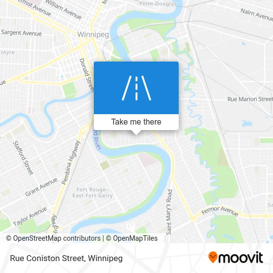 Rue Coniston Street map
