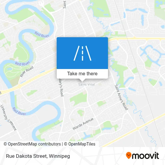 Rue Dakota Street map