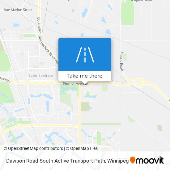 Dawson Road South Active Transport Path map