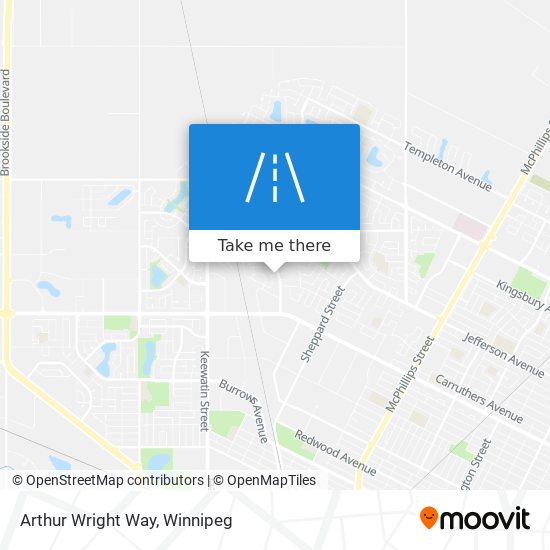 Arthur Wright Way map