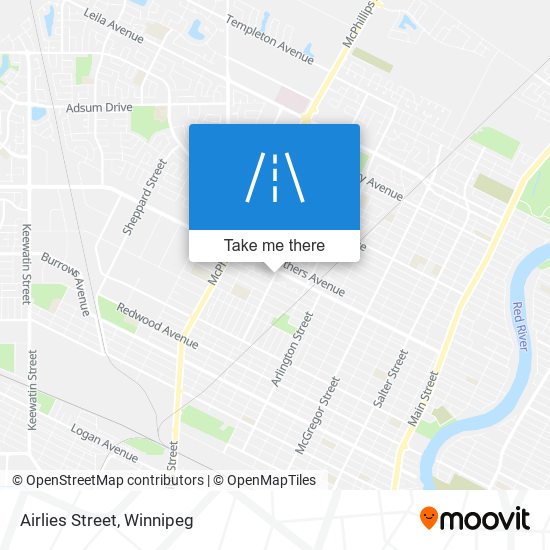 Airlies Street map