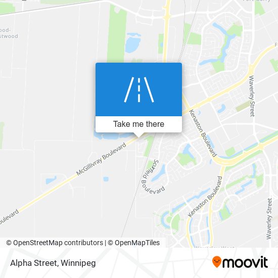 Alpha Street map