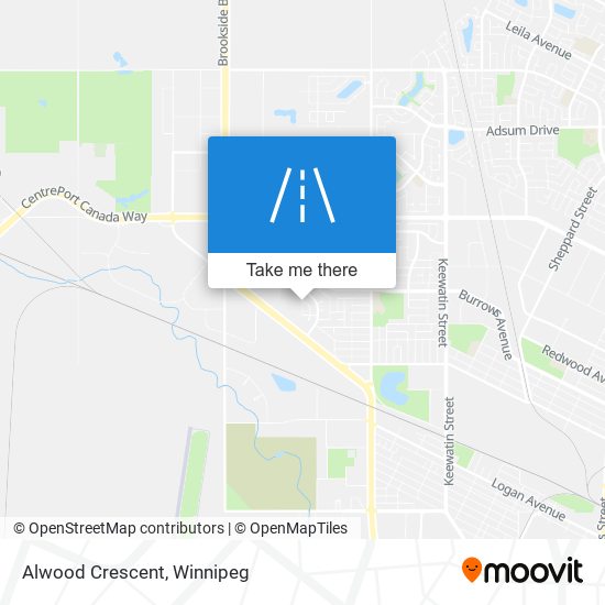Alwood Crescent map