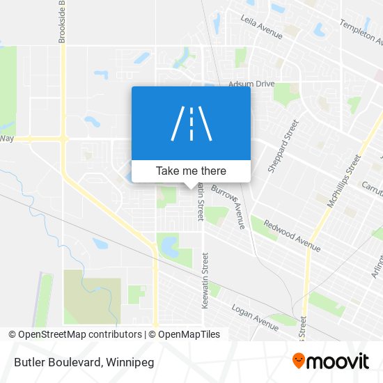 Butler Boulevard map