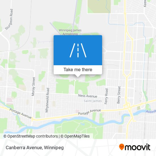 Canberra Avenue map