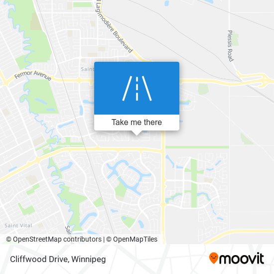 Cliffwood Drive map