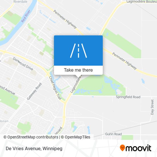 De Vries Avenue map