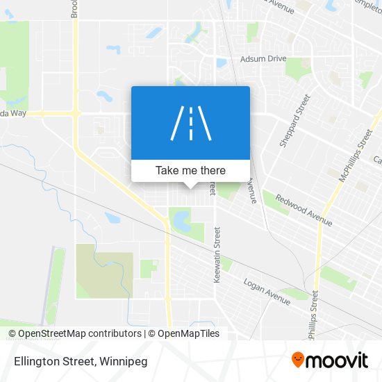 Ellington Street map