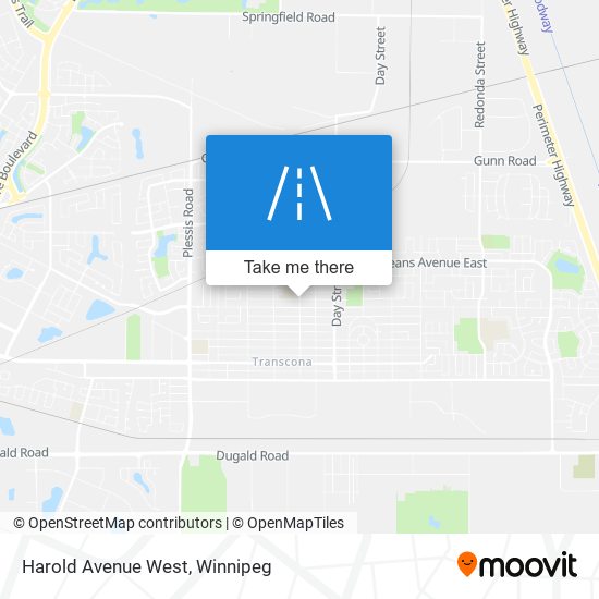 Harold Avenue West map