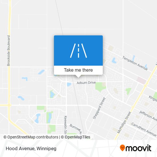 Hood Avenue map