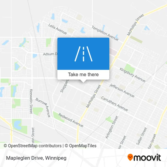 Mapleglen Drive map