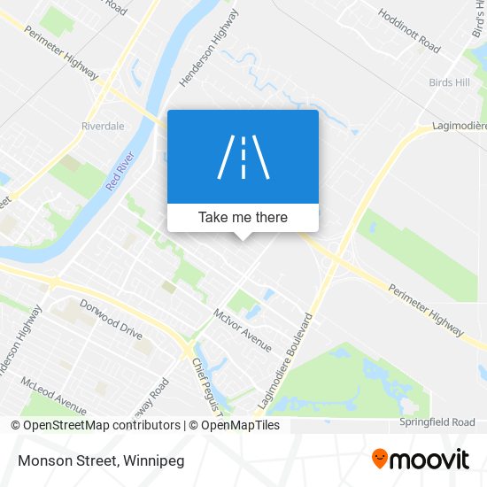 Monson Street map