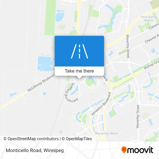 Monticello Road map