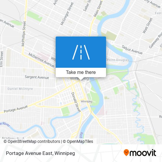 Portage Avenue East map