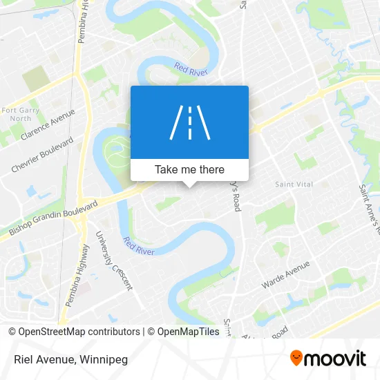 Riel Avenue map