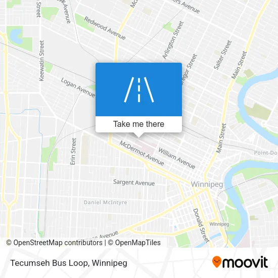 Tecumseh Bus Loop map