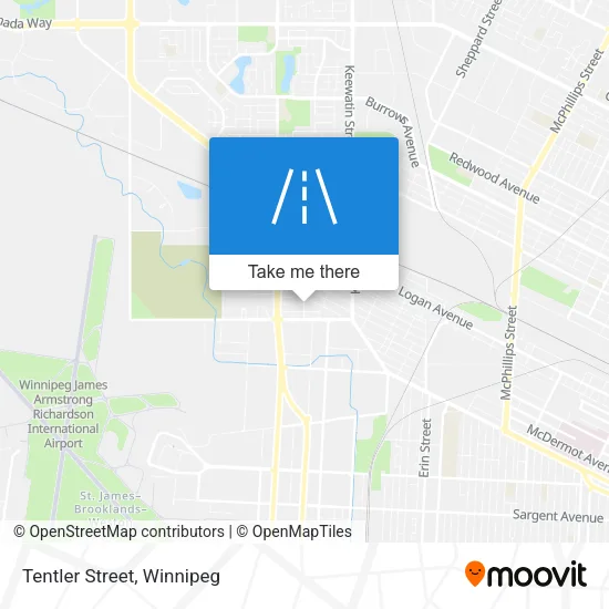 Tentler Street map