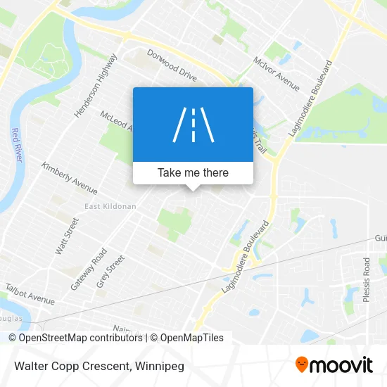 Walter Copp Crescent map