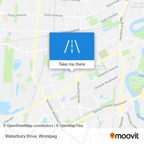 Waterbury Drive map