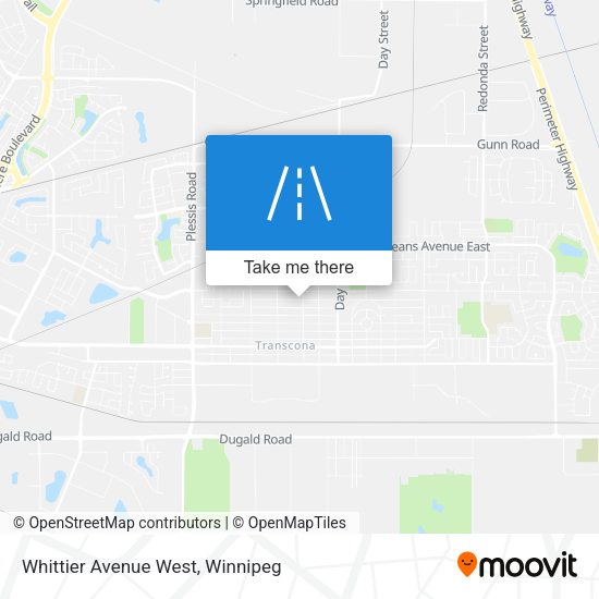 Whittier Avenue West map