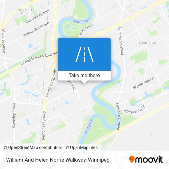 William And Helen Norrie Walkway map