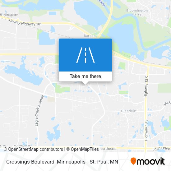Crossings Boulevard map