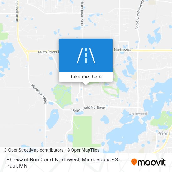 Mapa de Pheasant Run Court Northwest