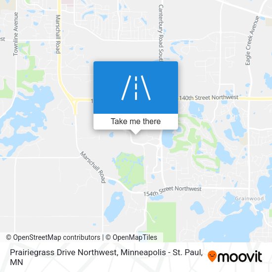 Prairiegrass Drive Northwest map
