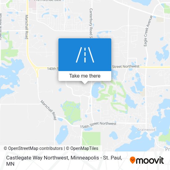 Mapa de Castlegate Way Northwest