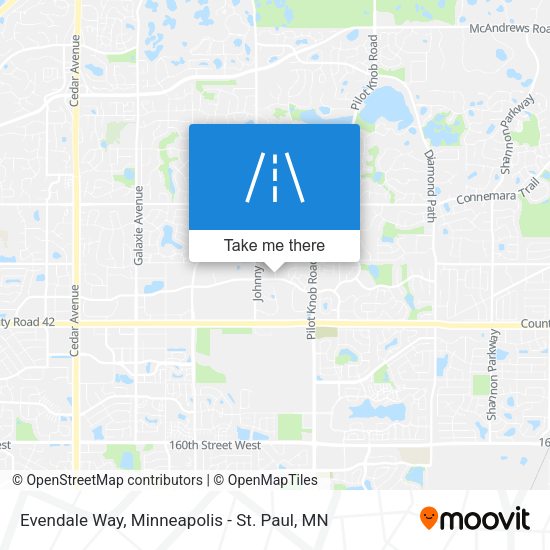 Evendale Way map