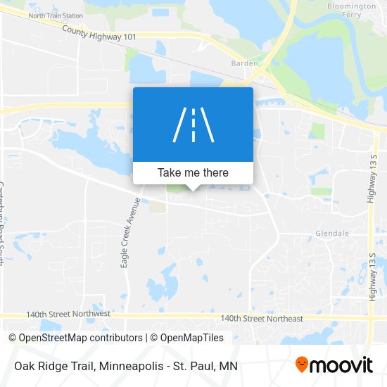 Mapa de Oak Ridge Trail