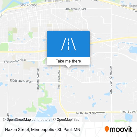 Hazen Street map