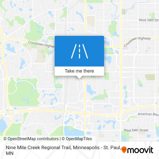 Nine Mile Creek Regional Trail map