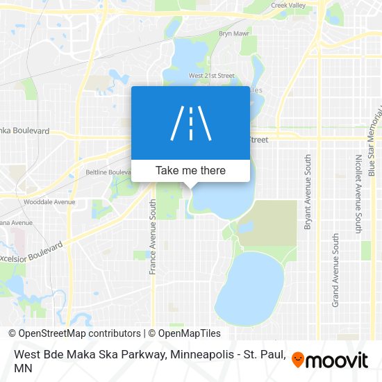 West Bde Maka Ska Parkway map