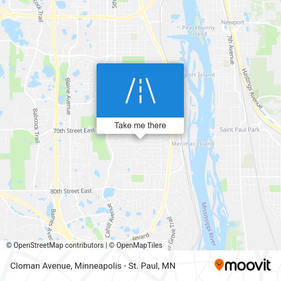 Cloman Avenue map