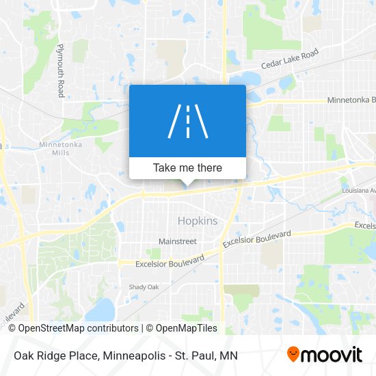 Mapa de Oak Ridge Place