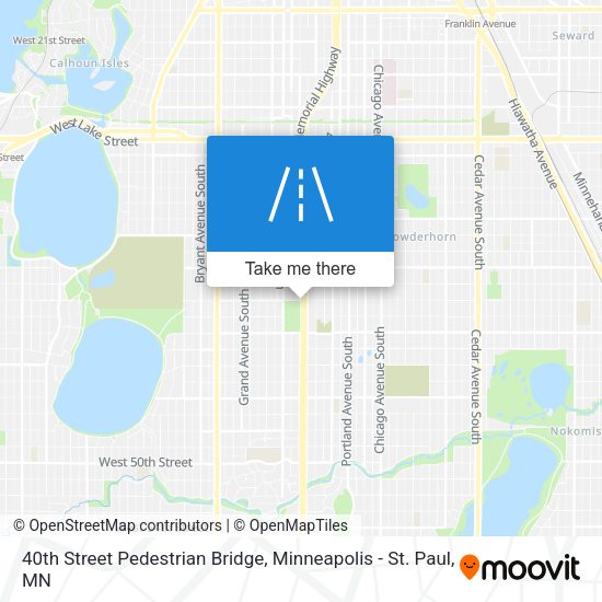 40th Street Pedestrian Bridge map