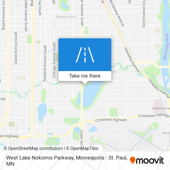 Mapa de West Lake Nokomis Parkway